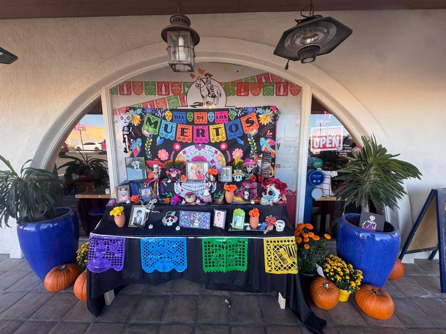 Dia de los Muertos ofrenda display at El Charro Cafe in Yuma