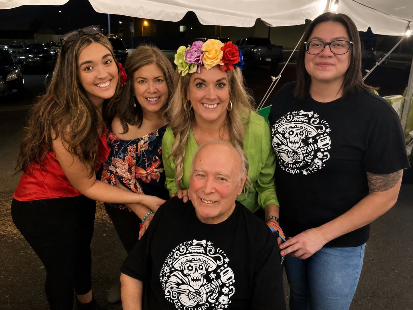 El Charro Cafe family team gathered during a community celebration