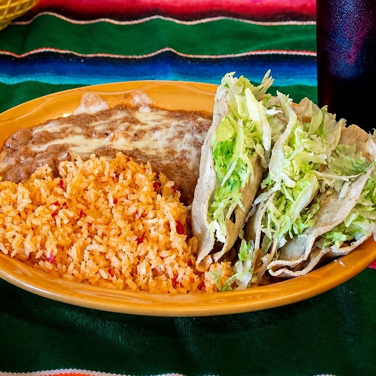 El Charro Cafe taco combo plate for Taco Tuesday in Yuma